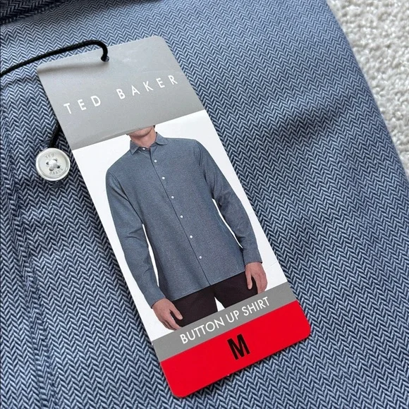 Ted Baker Blue Button Down Shirt - Picture 2 of 5